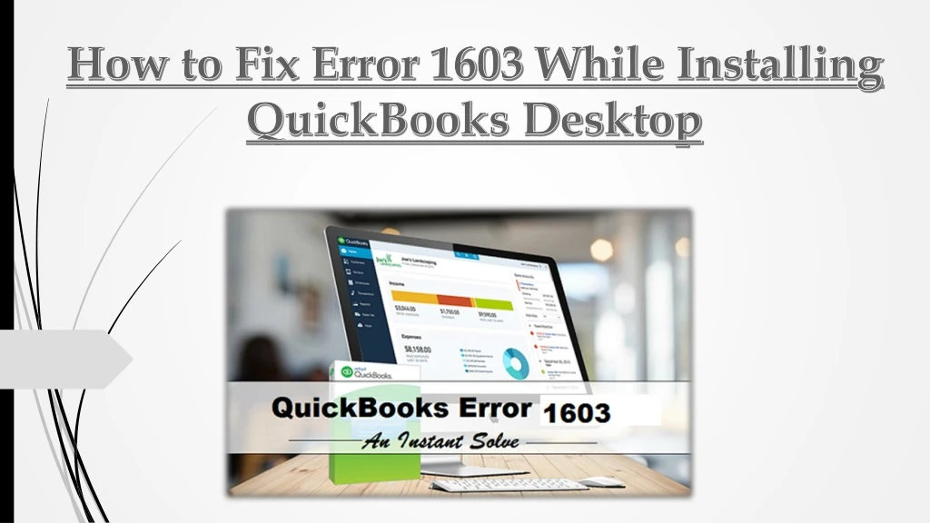 how to fix error 1603 while installing quickbooks
