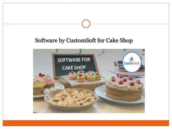 Software by CustomSoft for Cake Shop