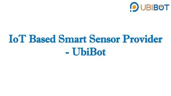 IOT Based Smart Sensor Provider - Ubibot