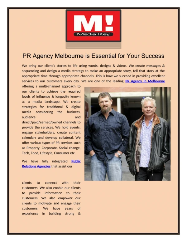 PR Agency Melbourne is Essential for Your Success