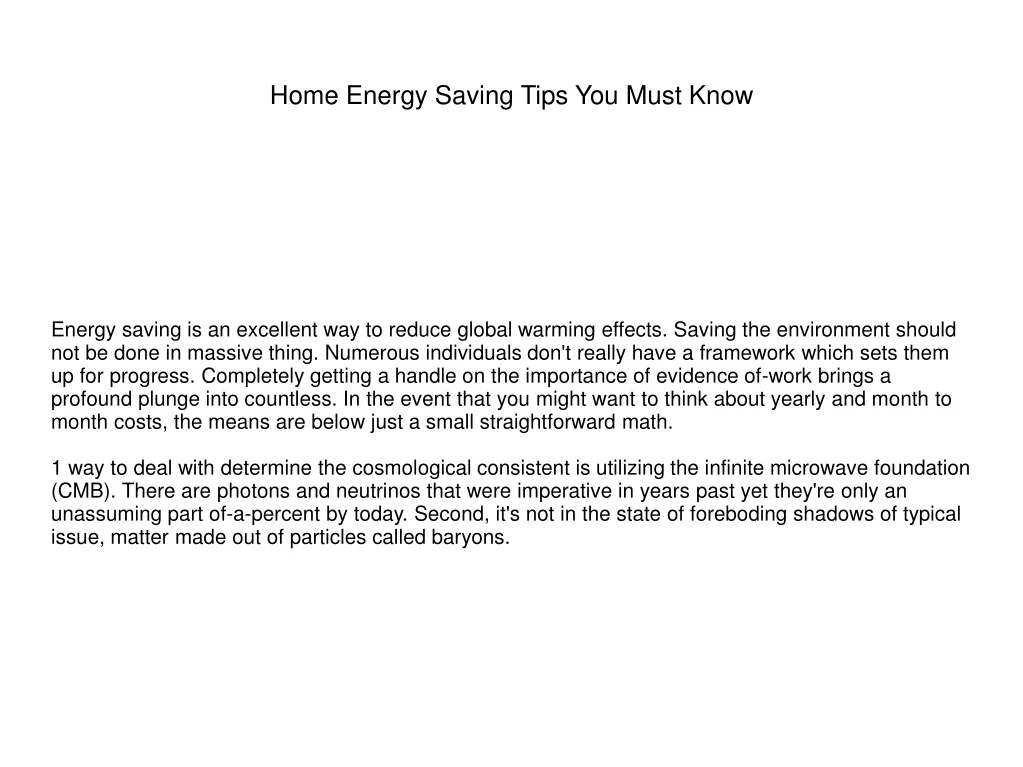 home energy saving tips you must know