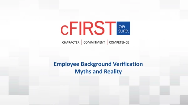 Employee Background Verification Myths and Reality