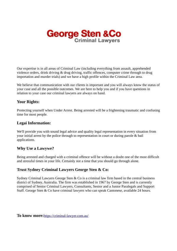 Bail Application Lawyers Sydney