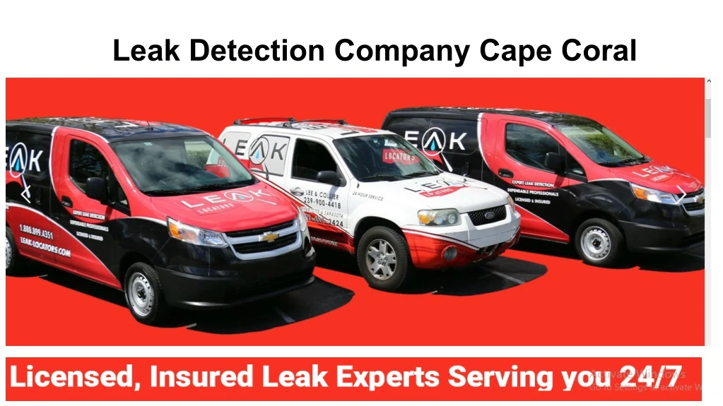 leak detection company cape coral