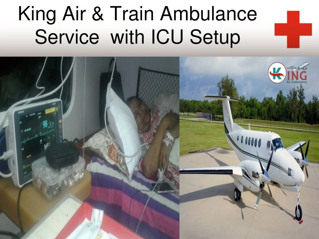 king air train ambulance service with icu setup