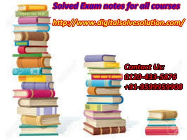 Dealing with the solved exam notes for all courses 0120-433-5876