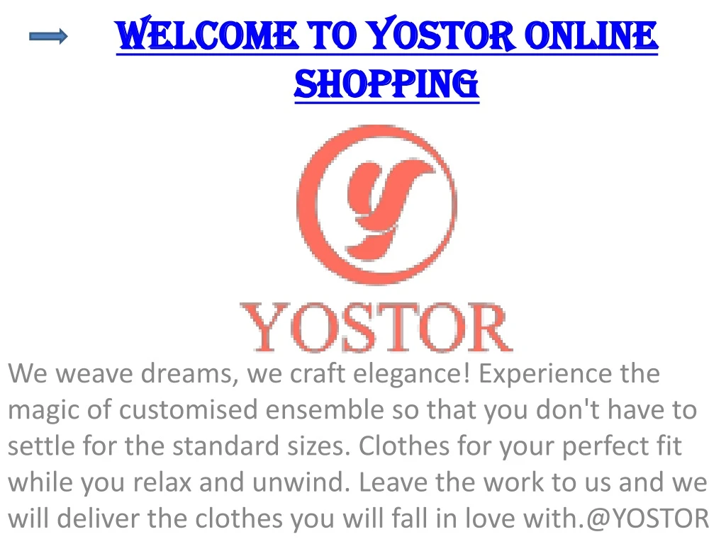 welcome to yostor online shopping