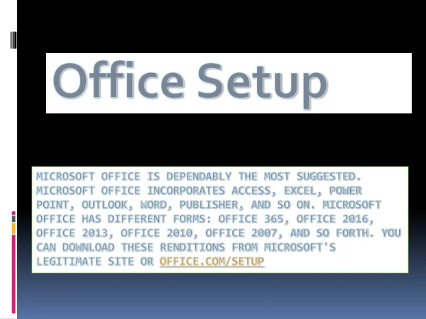 Office.com/setup – Office Technical Setup