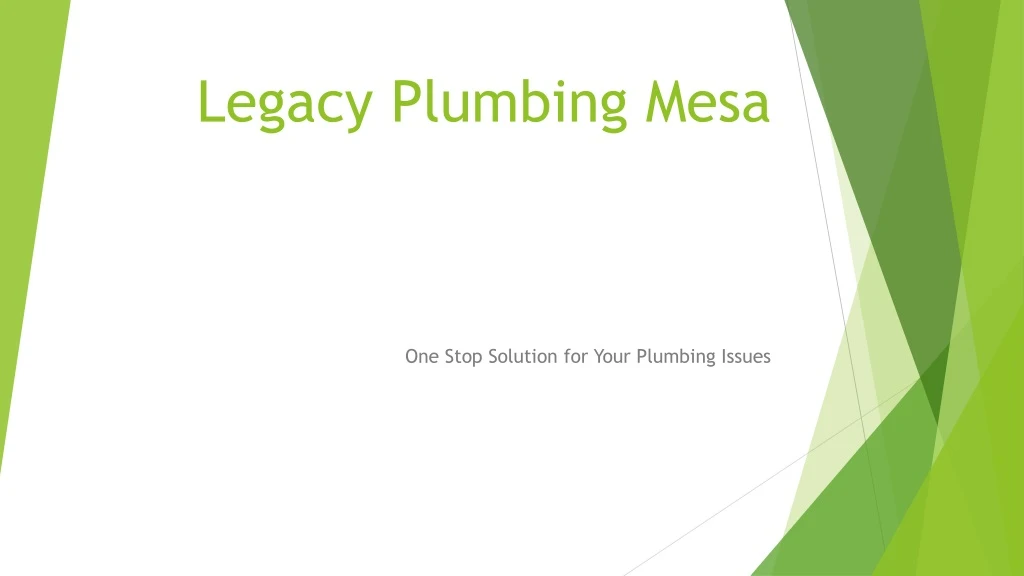 legacy plumbing mesa