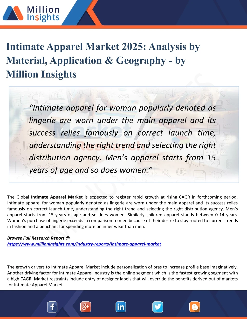intimate apparel market 2025 analysis by material
