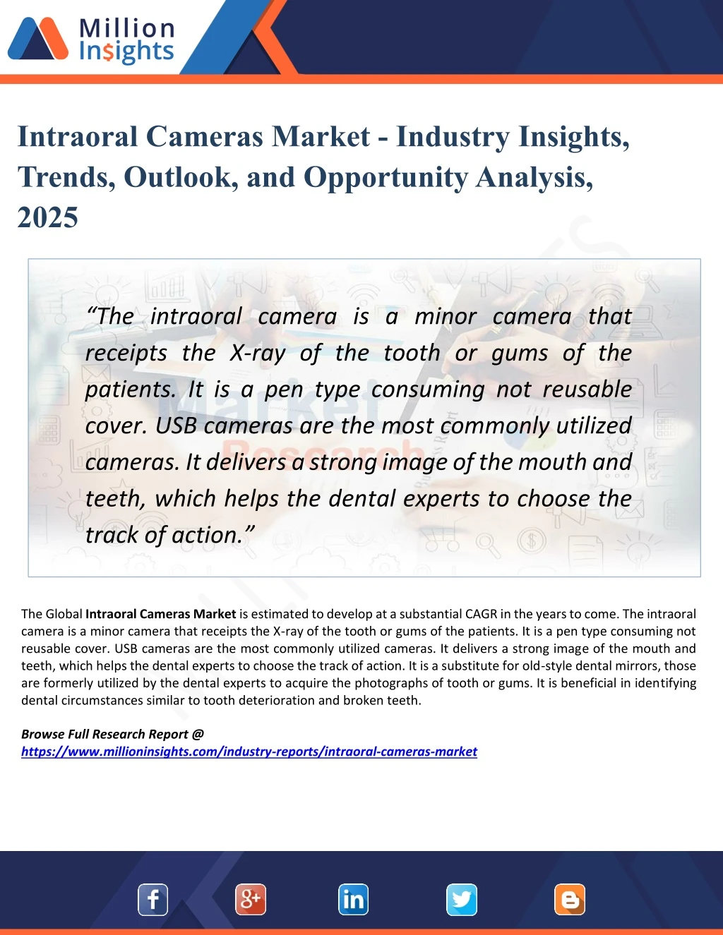intraoral cameras market industry insights trends