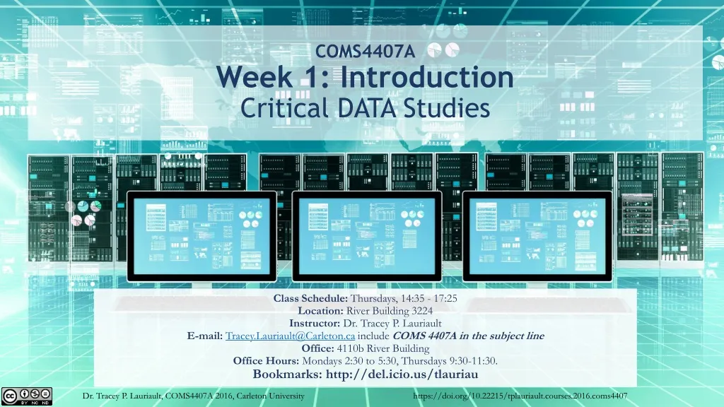 coms4407a week 1 introduction critical data studies