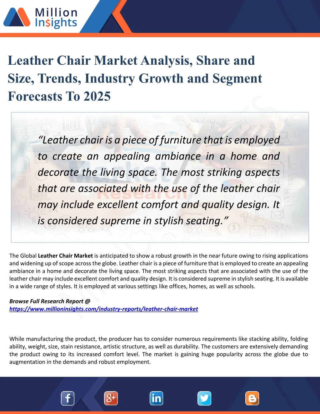 leather chair market analysis share and size