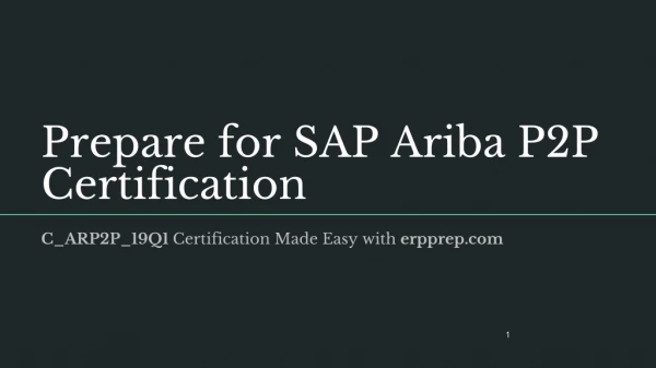 All You Need to Know About SAP Ariba Procurement (C_ARP2P_19Q1) Certification Exam