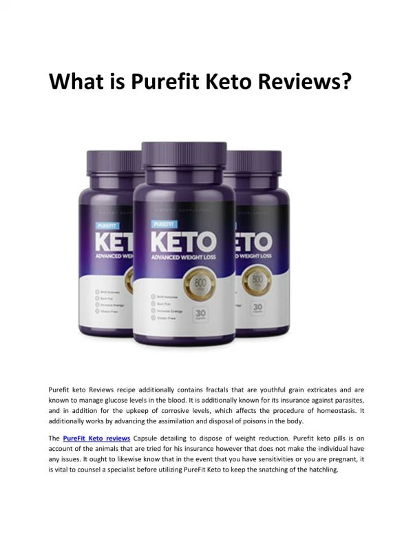 Purefit keto reviews