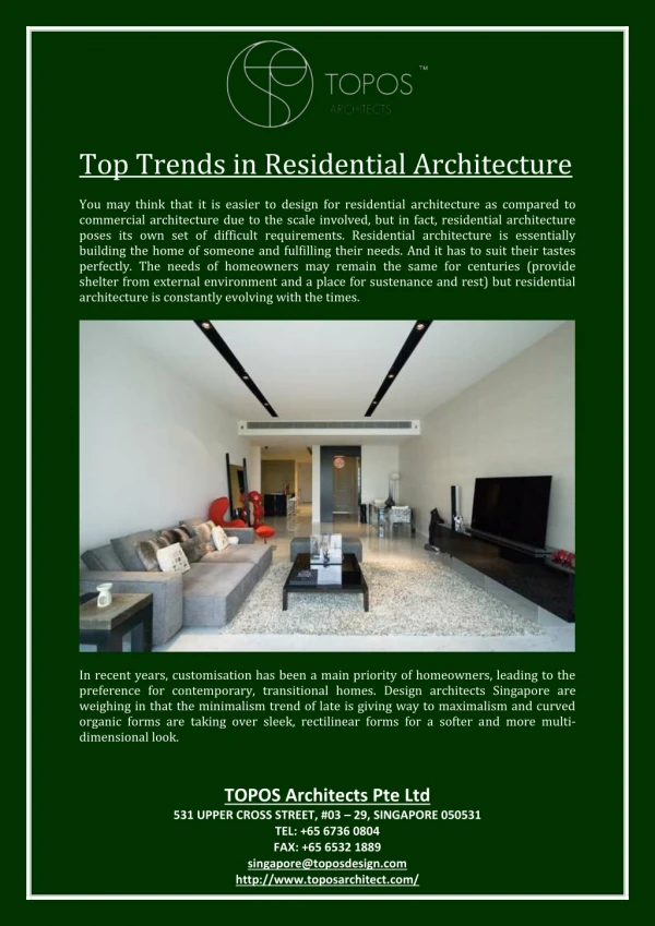 Top Trends in Residential Architecture