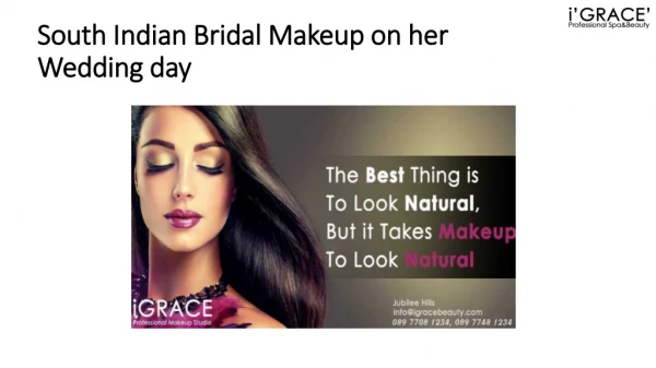 South Indian Bridal Makeup on her Wedding day