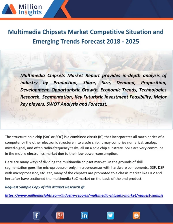 Multimedia Chipsets Market Competitive Situation and Emerging Trends Forecast 2018 - 2025