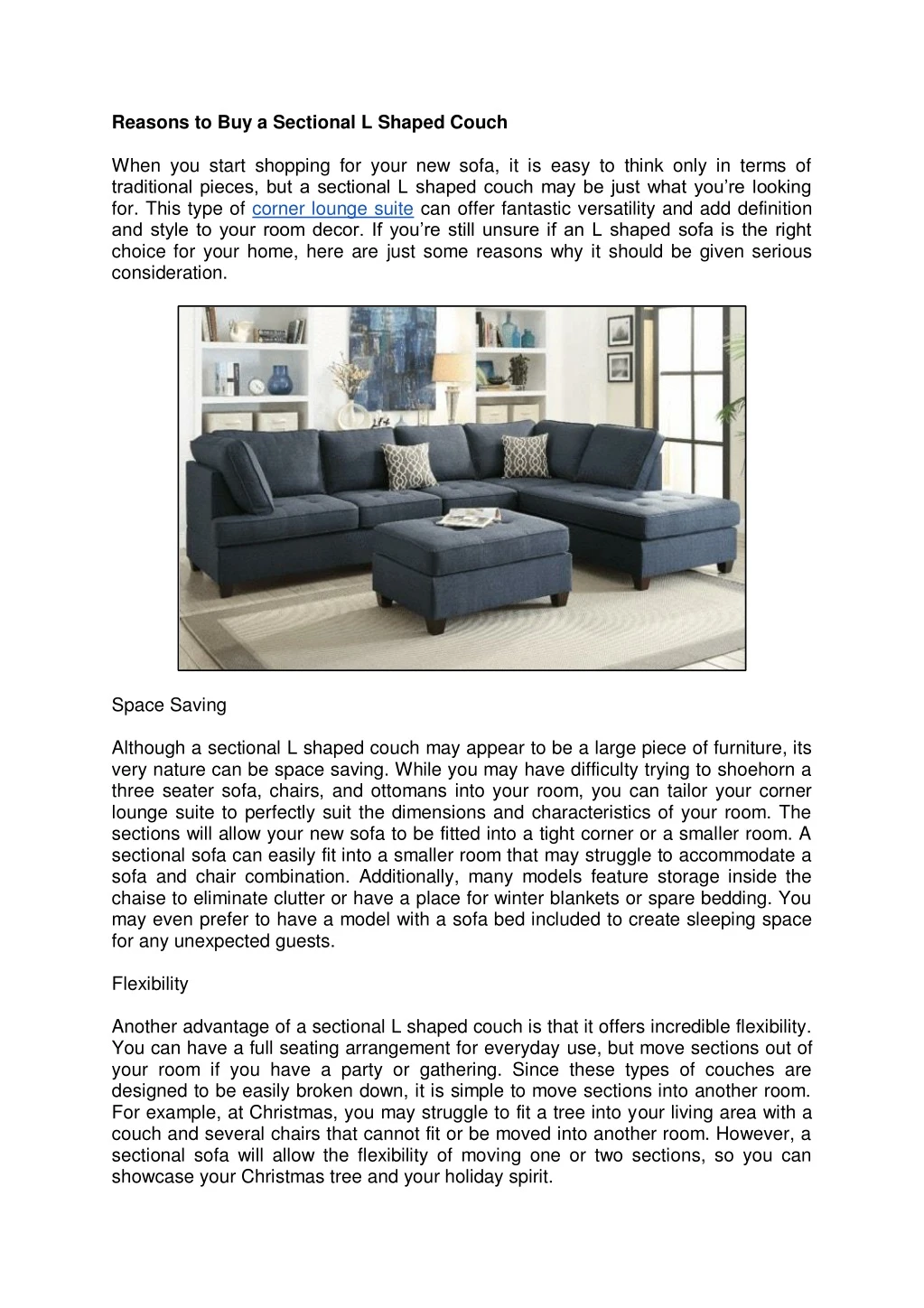 reasons to buy a sectional l shaped couch when