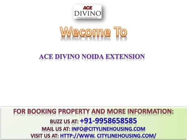 Buy Apartments In Ace Divino Greater Noida West