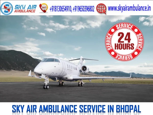 Rent Air Ambulance Services in Bhopal with all Medical Tool