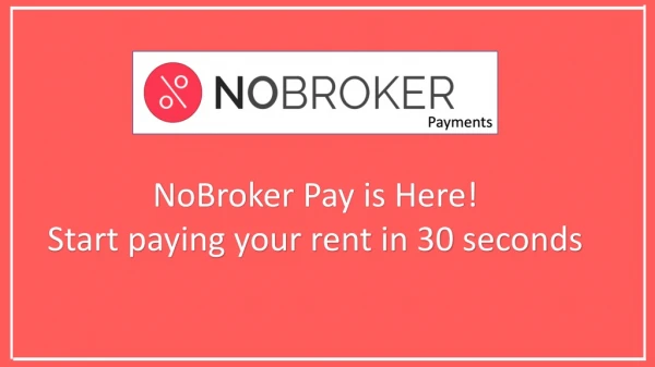 Pay rent with credit card -Nobroker Payrent