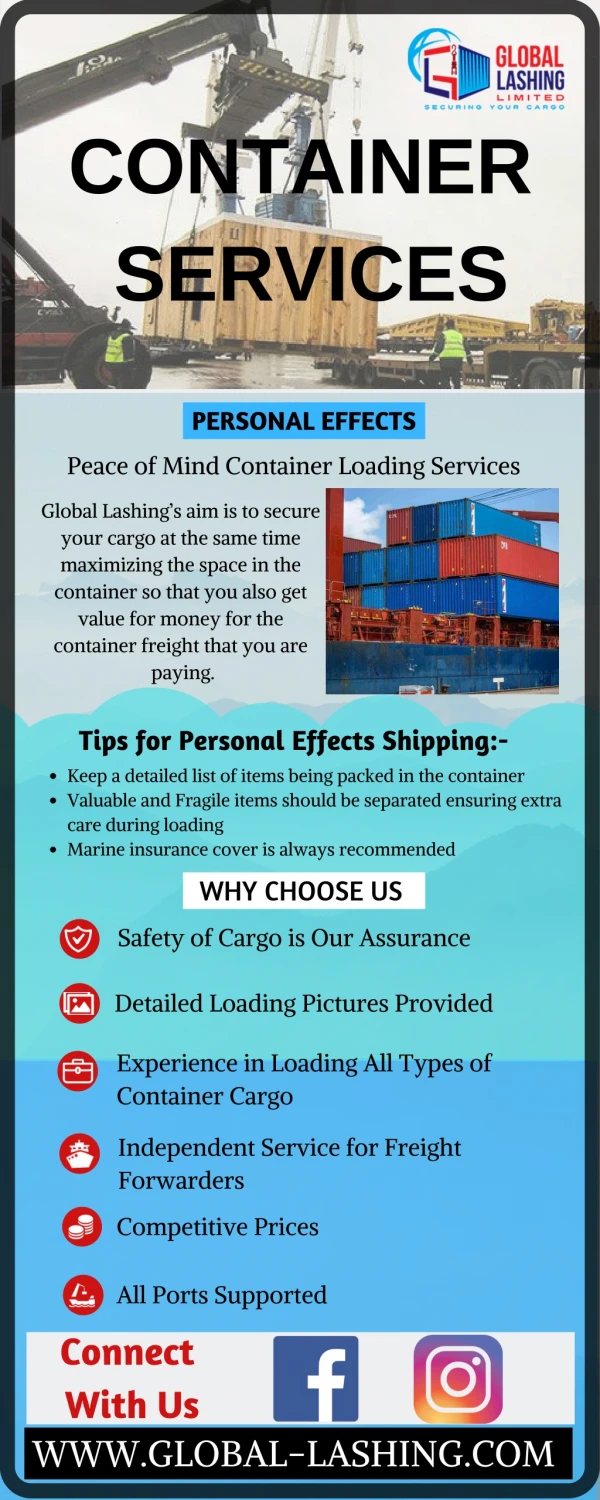 Personal Effects Container Loading Service | Global Lashing