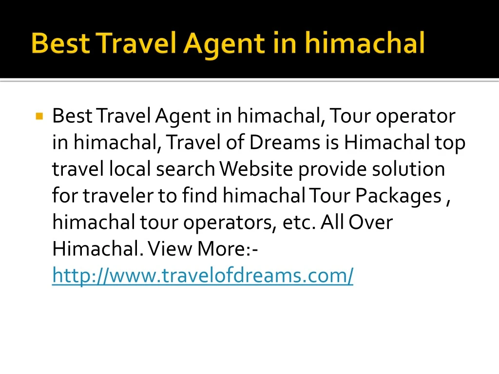 best travel agent in himachal