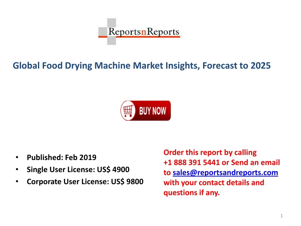 global food drying machine market insights