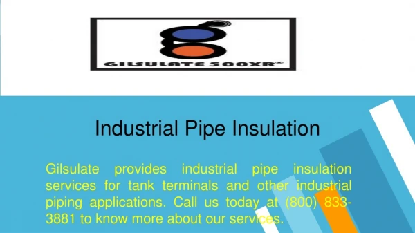 Industrial Pipe Insulation