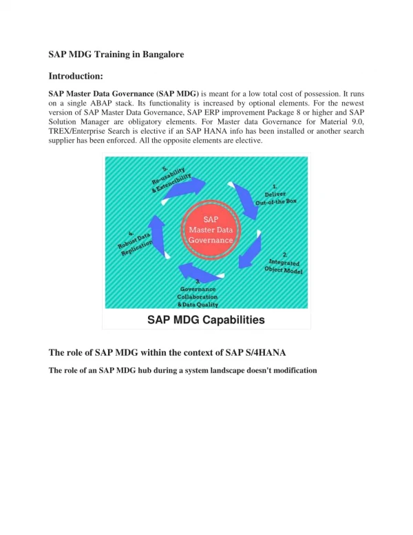 SAP MDG study materials PDF
