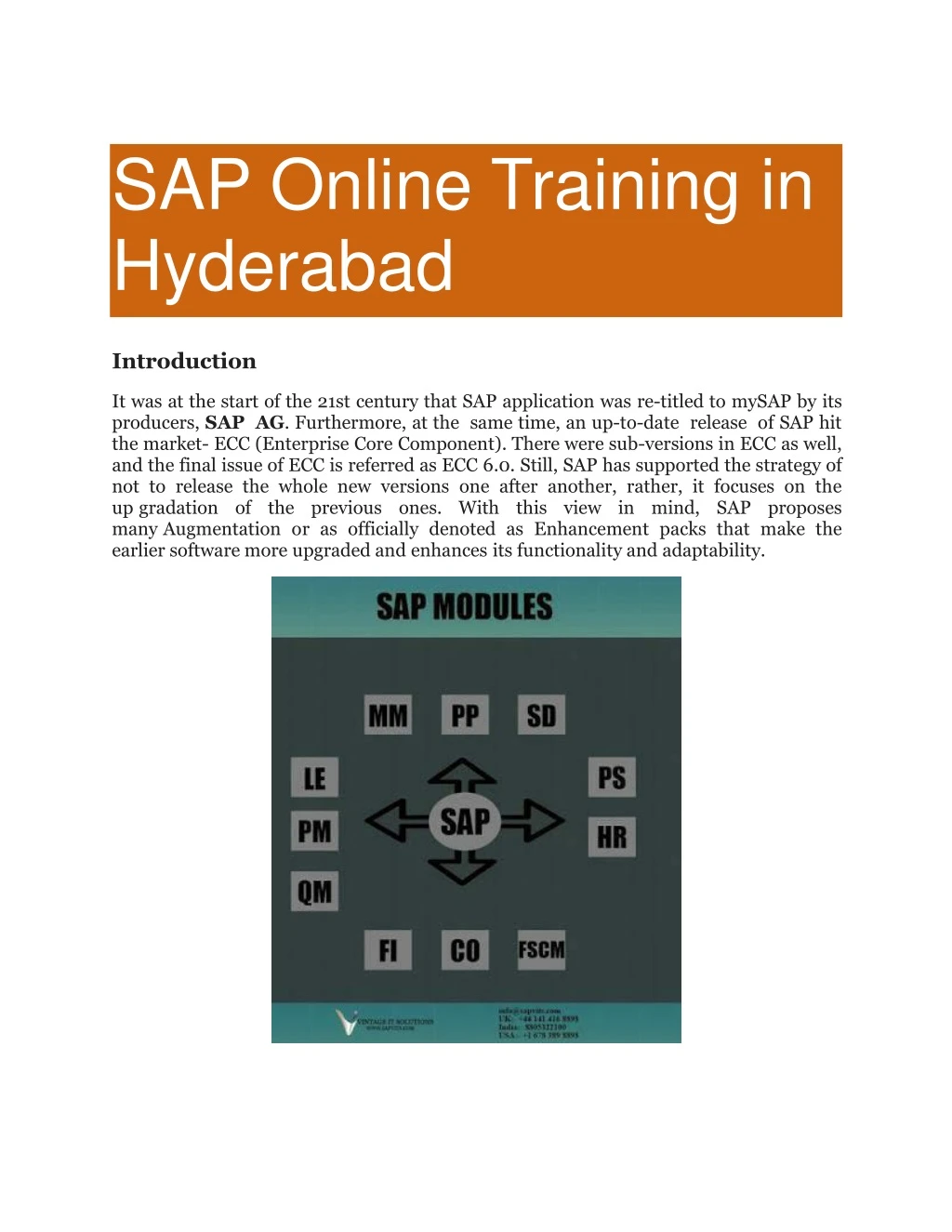 sap online training in hyderabad
