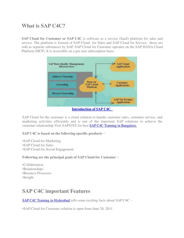SAP C4C Study Material PPT