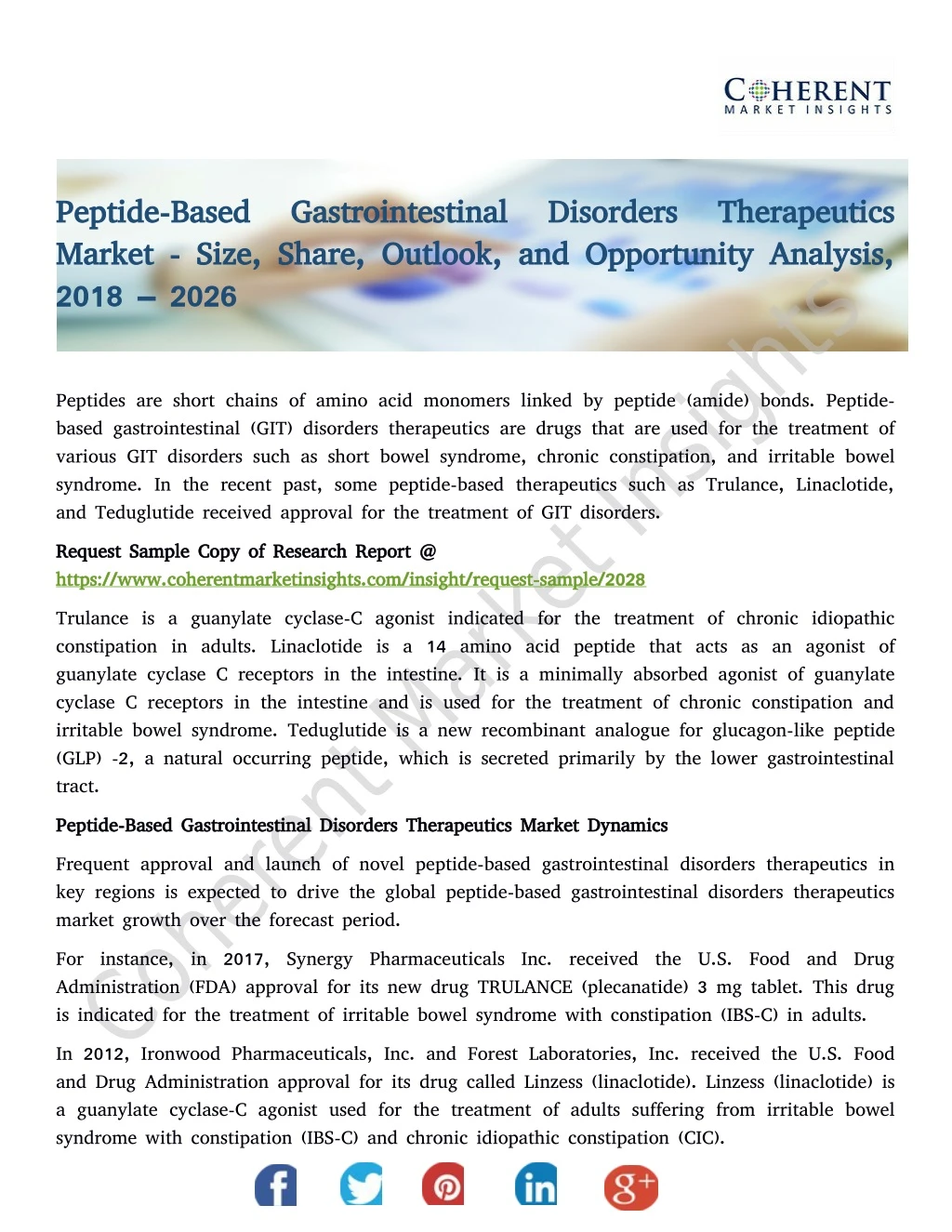 peptide based gastrointestinal disorders