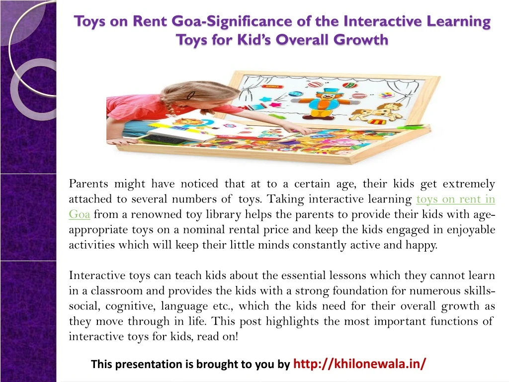 toys on rent goa significance of the interactive learning toys for kid s overall growth