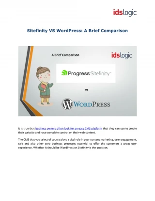 Sitefinity VS WordPress: A Brief Comparison - slide 1