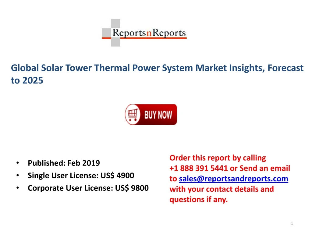 global solar tower thermal power system market