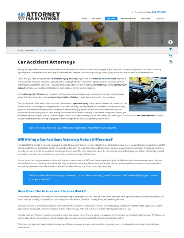 Upland car accident attorney