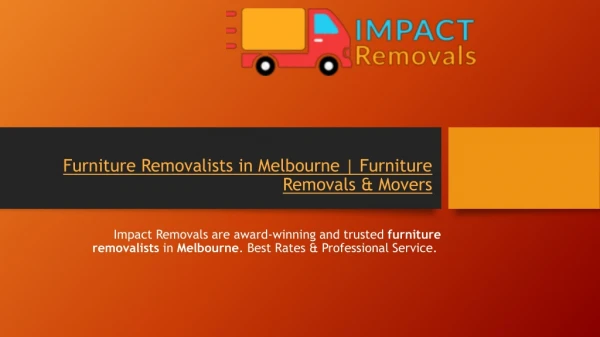 Melbourne furniture removal