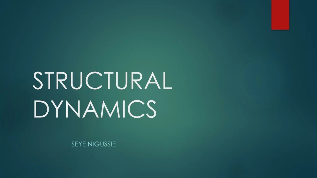 structural dynamics