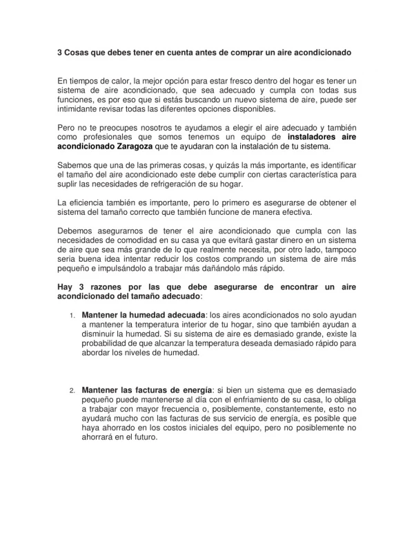 3 Cosas que debes saber antes de comprar un aire acondicionado