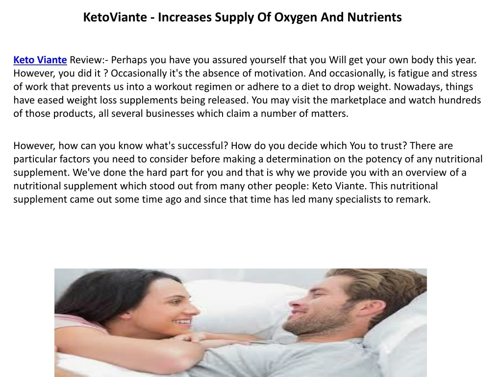 ketoviante increases supply of oxygen and nutrients