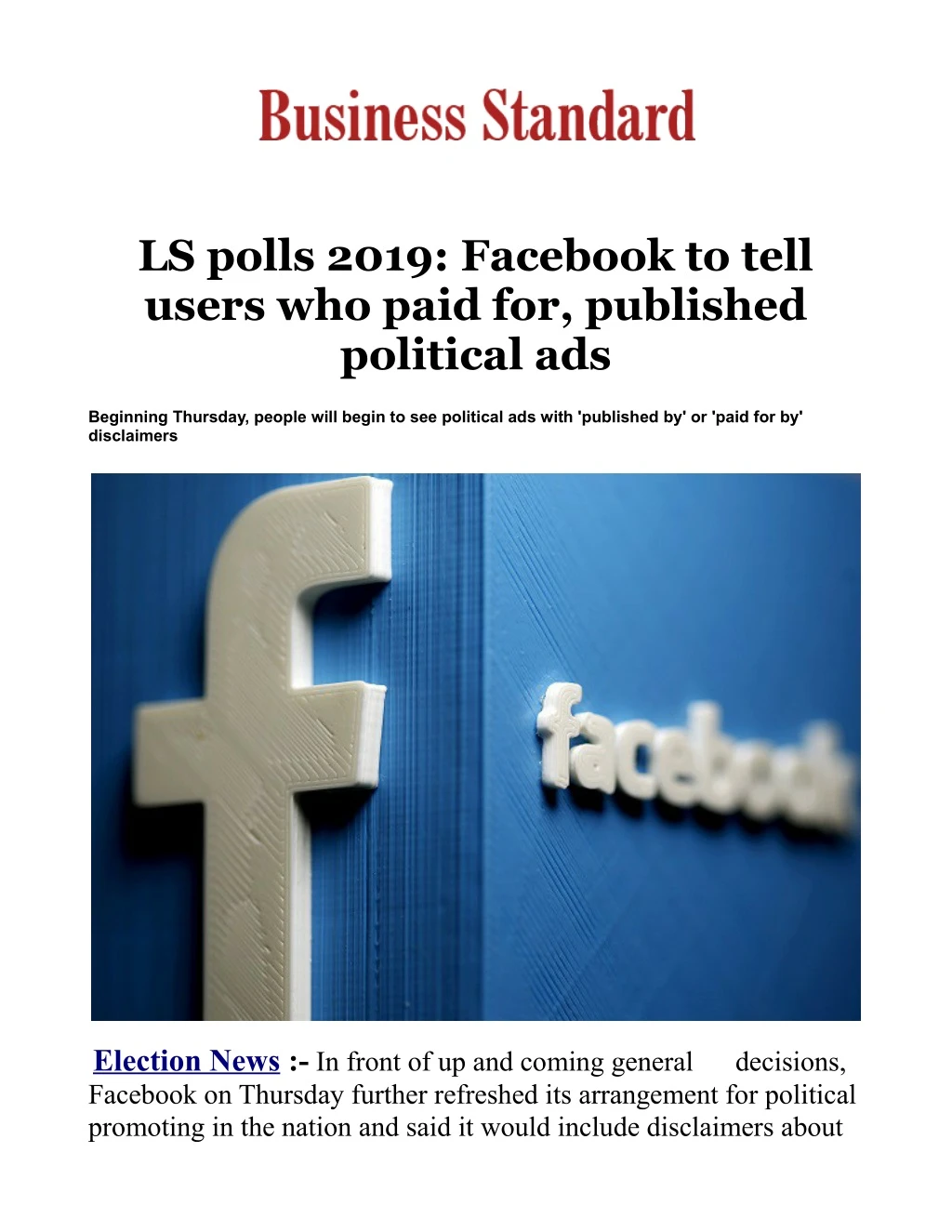 ls polls 2019 facebook to tell users who paid