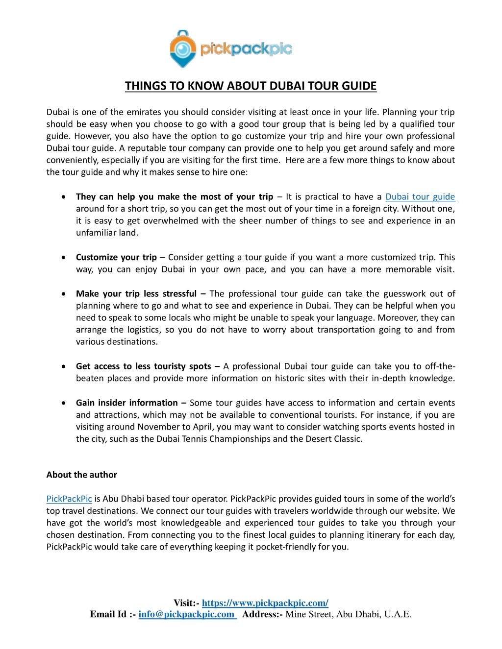 things to know about dubai tour guide
