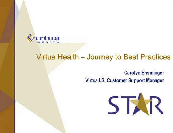 Virtua Health Journey to Best Practices