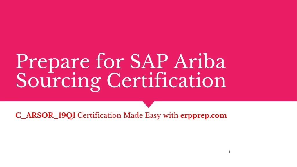prepare for sap ariba sourcing certification