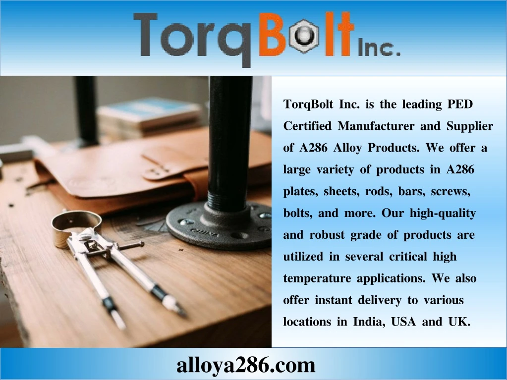 torqbolt inc is the leading ped certified