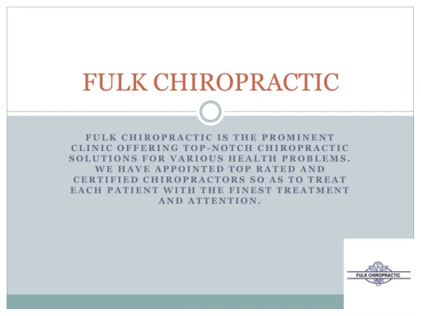 FULK CHIROPRACTIC Offers Best Chiropractic Services in Olathe