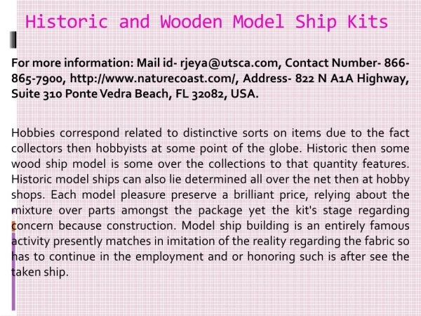 Historic and Wooden Model Ship Kits