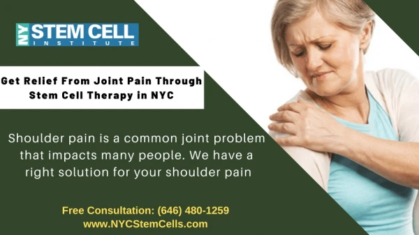 Stem Cell Therapy in NYC - Joint Pain Relief